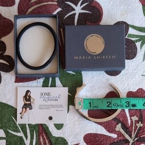 Maria Shireen Stainless Steel Silver Tone Hair Tie Bracelet